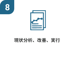 現状分析、改善、実行